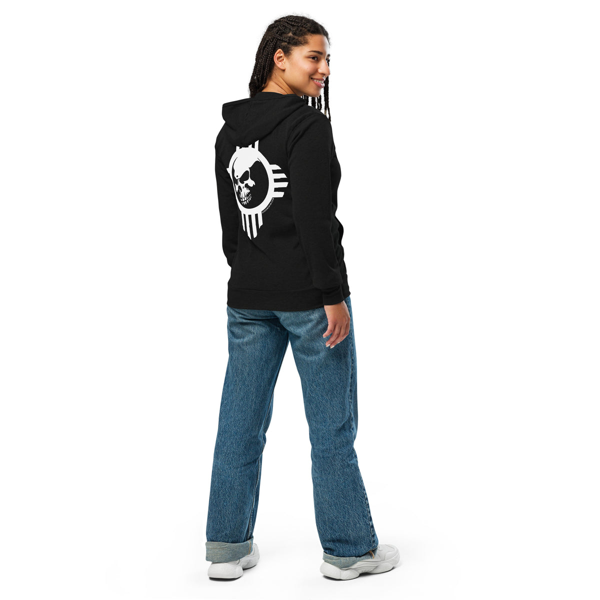 トップス JIAN YE 23AW SOLID ZIP TOP L Zia Skull - Lightweight Unisex Zip Hoodie - 3 Colors – Masks