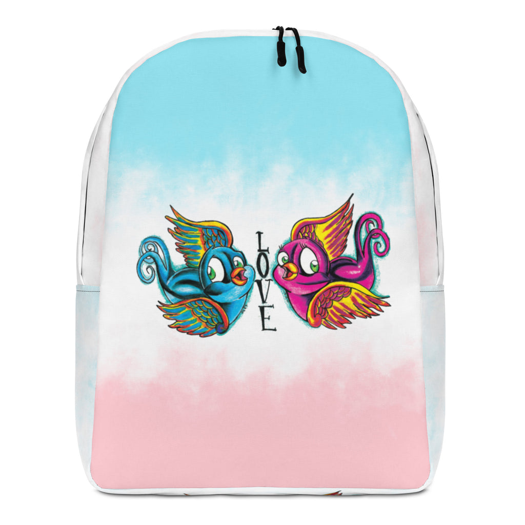 Suenos - Love Birds - Pink and Blue Backpack