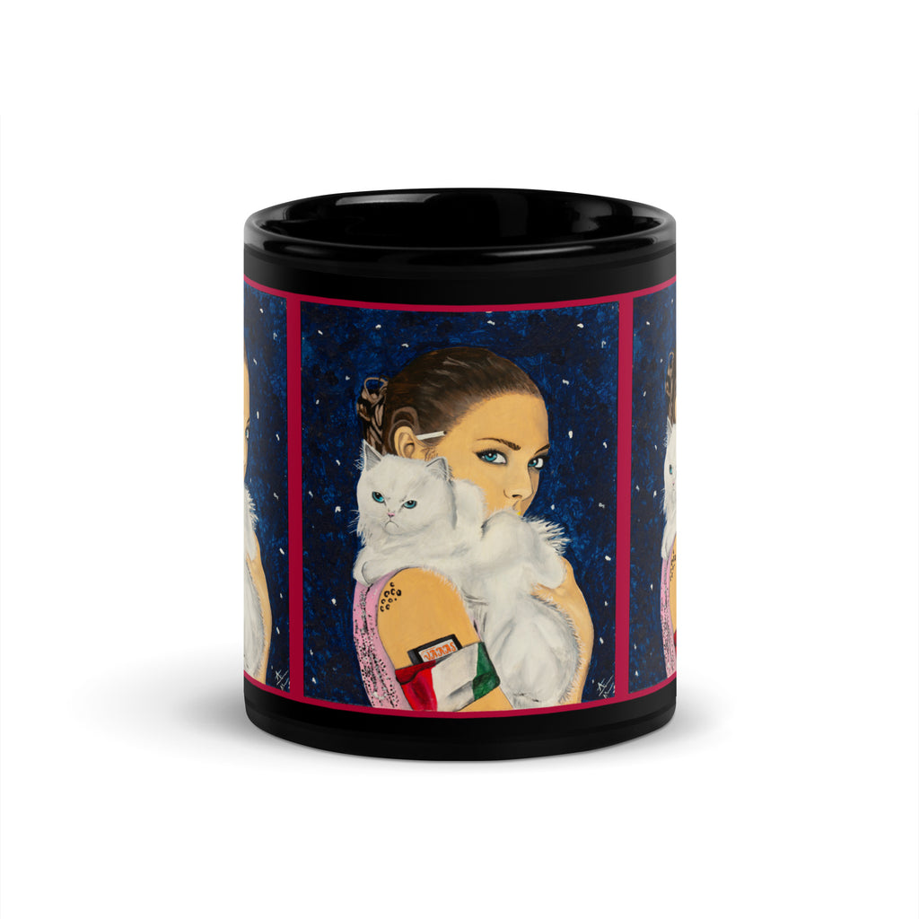 Kitty - Black Glossy Mug - 2 Size Options