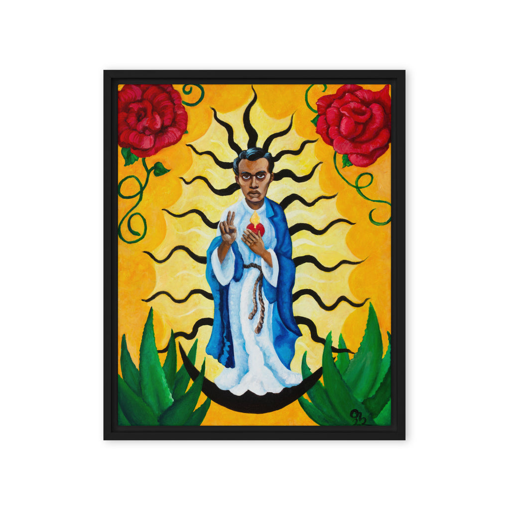 MG Saint Framed Canvas Print