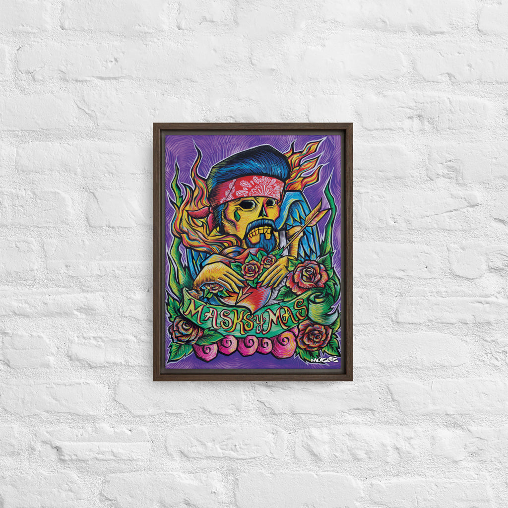 El Moises - Masks y Mas -  Framed Canvas Print