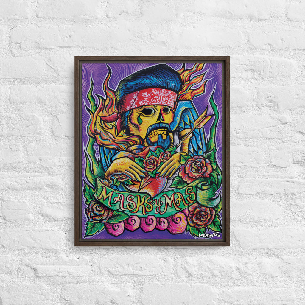 El Moises - Masks y Mas -  Framed Canvas Print