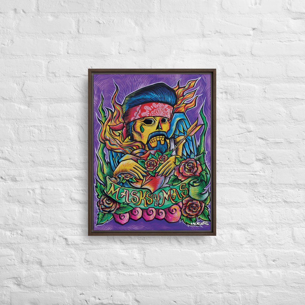 El Moises - Masks y Mas -  Framed Canvas Print