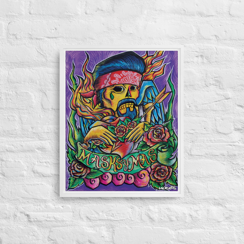 El Moises - Masks y Mas -  Framed Canvas Print