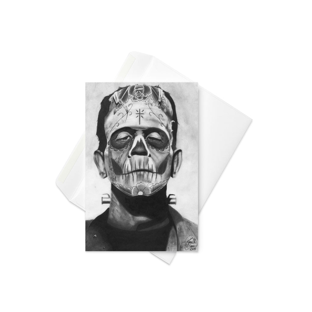 ON SALE - Muerto Frank - 4x6" Happy Halloween Greeting Card
