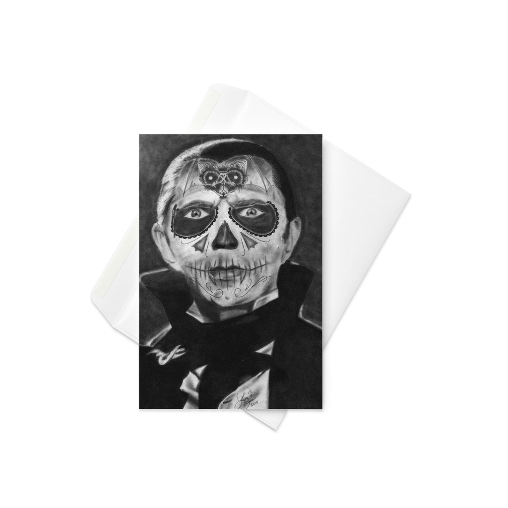 ON SALE - Muerto Dracul 4x6" Happy Halloween Greeting card