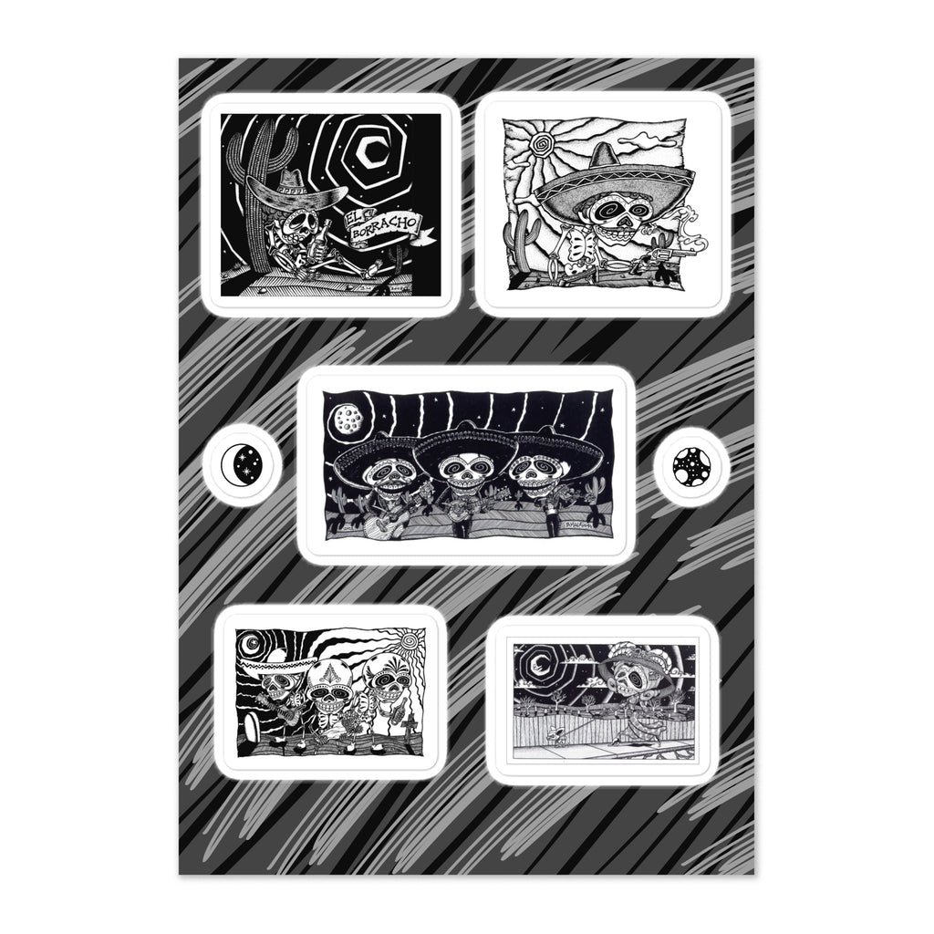 Brandon Maldonado -  B&W Sticker Sheet