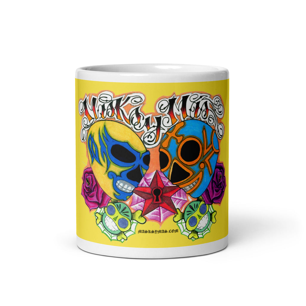 Lucha Libre - Masks-y-Mas - 11oz  White Glossy Mug